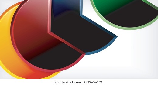 Trendy round shapes with triangular angle design element. Vector Illustration For Wallpaper, Banner, Background, Card, Book Illustration, landing page