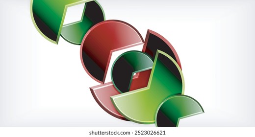 Trendy round shapes with triangular angle design element. Vector Illustration For Wallpaper, Banner, Background, Card, Book Illustration, landing page