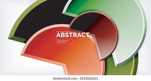 Trendy round shapes with triangular angle design element. Vector Illustration For Wallpaper, Banner, Background, Card, Book Illustration, landing page