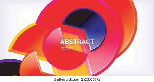 Trendy round shapes with triangular angle design element. Vector Illustration For Wallpaper, Banner, Background, Card, Book Illustration, landing page