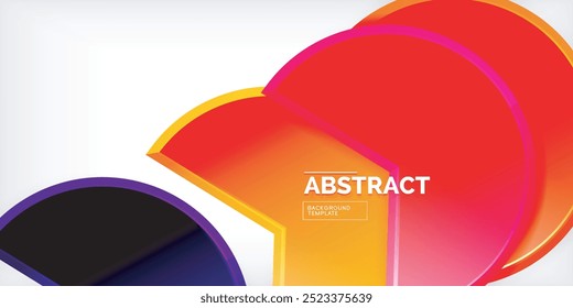 Trendy round shapes with triangular angle design element. Vector Illustration For Wallpaper, Banner, Background, Card, Book Illustration, landing page