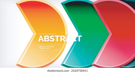 Trendy round shapes with triangular angle design element. Vector Illustration For Wallpaper, Banner, Background, Card, Book Illustration, landing page
