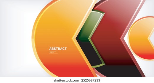 Trendy round shapes with triangular angle design element. Vector Illustration For Wallpaper, Banner, Background, Card, Book Illustration, landing page