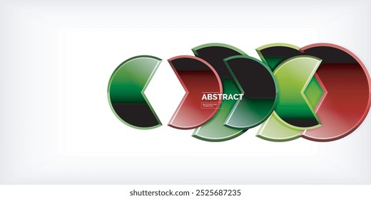 Trendy round shapes with triangular angle design element. Vector Illustration For Wallpaper, Banner, Background, Card, Book Illustration, landing page