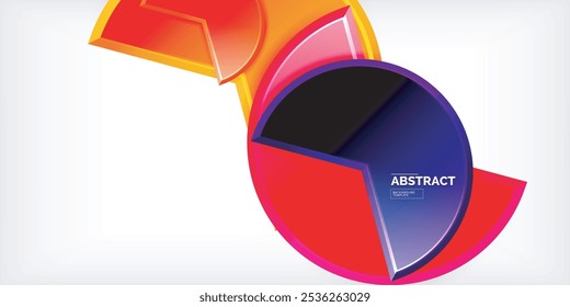 Trendy round shapes with triangular angle design element. Vector Illustration For Wallpaper, Banner, Background, Card, Book Illustration, landing page