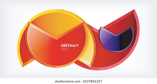 Trendy round shapes with triangular angle design element. Vector Illustration For Wallpaper, Banner, Background, Card, Book Illustration, landing page