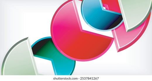 Trendy round shapes with triangular angle design element. Vector Illustration For Wallpaper, Banner, Background, Card, Book Illustration, landing page