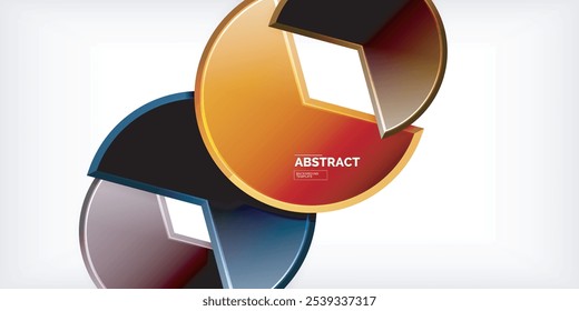 Formas redondas da moda com elemento de design triangular. Ilustração vetorial para papel de parede, banner, plano de fundo, cartão, ilustração de livro, página inicial