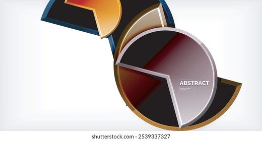 Formas redondas da moda com elemento de design triangular. Ilustração vetorial para papel de parede, banner, plano de fundo, cartão, ilustração de livro, página inicial