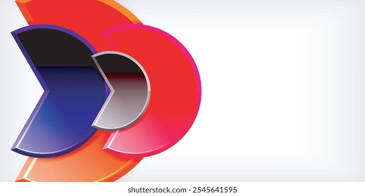 Trendy round shapes with triangular angle design element. Vector Illustration For Wallpaper, Banner, Background, Card, Book Illustration, landing page