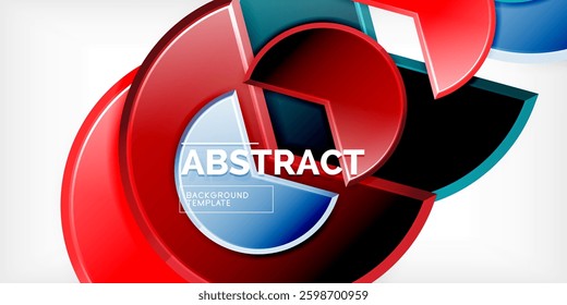 Trendy round shapes with triangular angle design element. Vector Illustration For Wallpaper, Banner, Background, Card, Book Illustration, landing page