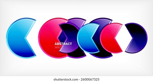 Trendy round shapes with triangular angle design element. Vector Illustration For Wallpaper, Banner, Background, Card, Book Illustration, landing page