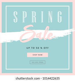 Trendy Sale Banner Design with different hand drawn shapes and textures. Cute social media backdrop for advertising, web design, posters, invitations, greeting cards, birthday or anniversary.