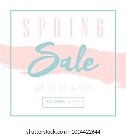 Trendy Sale Banner Design with different hand drawn shapes and textures. Cute social media backdrop for advertising, web design, posters, invitations, greeting cards, birthday or anniversary.