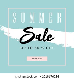 Trendy Sale Banner Design with different hand drawn organic shapes and textures. Social Media Cute backdrop for advertising, web design, posters, invitations, greeting cards, birthday, anniversary