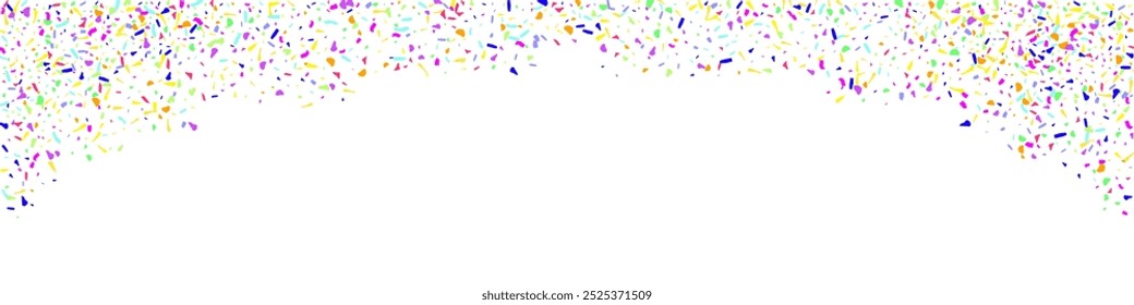 Trendy Sand Festive Vector Transparent Panoramic Background. Color Happy Powder Banner. Colorful Fraction Celebrate Postcard. Rainbow Dot Flying Card.