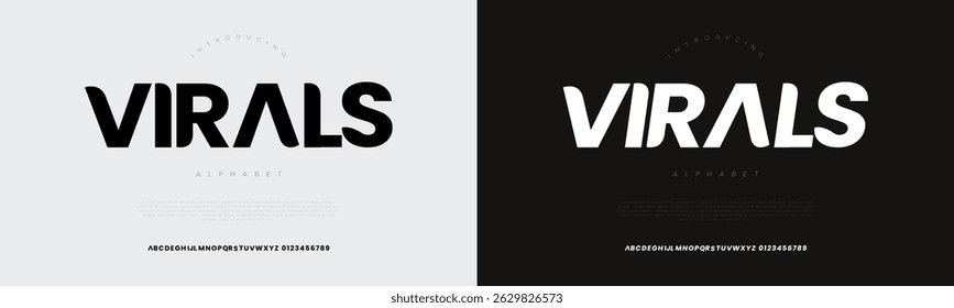 Trendy sans serif font designed for viral media content, social branding, and tech UI design