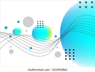 Trendy science abstract background. Wireframe communication networking. Geometric technology elements vector graphic