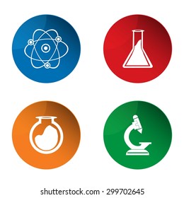 Trendy science icon. Lab icon. Vector. Buttons