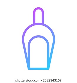 Trendy Scoop Outline Icon with Gradient Fill