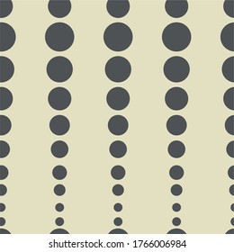 Trendy, nahtlos abstrakter Hintergrund. Weißer Hintergrund mit geometrischen Texturkreisen.  Retro, Vektorgrafik, Schwarz-Weiß-Komposition.