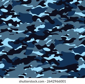 padrão de camuflagem azul sem costura moderno ideal para projetos de design modernos