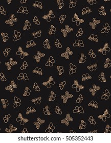 Trendy Seamless Butterfly Pattern In Vector