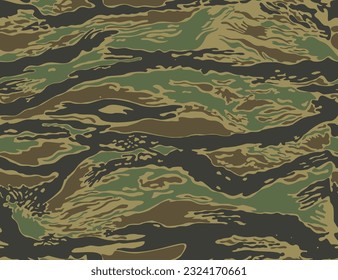 Trendy seamless camouflage pattern, classic texture, military background. Disguise