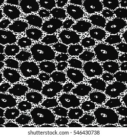 Trendy seamless exotic pattern with abstract flowers and animal print. Vector illustration. Modern design for paper, wallpaper, cover, fabric, Interior decor and other users.