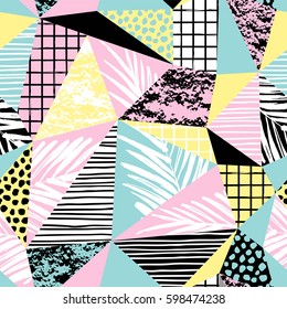 Diseño exótico moderno con textura manual y elementos geométricos. Ilustración del vector