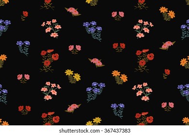 Trendy Seamless Floral Ditsy Print