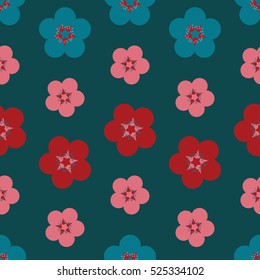 Trendy Seamless Floral Ditsy Print. Abstract flower seamless pattern background. Cloth design, wallpaper, wrapping.