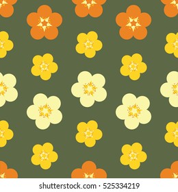Trendy Seamless Floral Ditsy Print. Abstract flower seamless pattern background. Cloth design, wallpaper, wrapping.