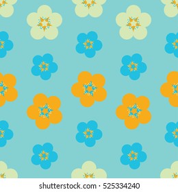 Trendy Seamless Floral Ditsy Print. Abstract flower seamless pattern background. Cloth design, wallpaper, wrapping.