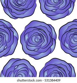 Trendy seamless Floral Ditsy Print In neutral and violet Colors.