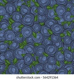 Trendy seamless Floral Ditsy Print In blue Colors.