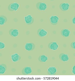 Trendy seamless Floral Ditsy Print In green Colors.