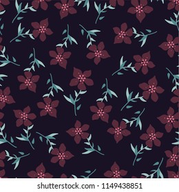 Trendy seamless floral pattern.