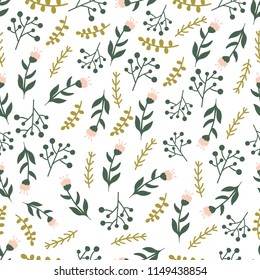 Trendy seamless floral pattern.