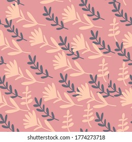 Patrón floral sin foco de moda con tema abstracto