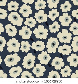 Trendy seamless floral pattern. Ditsy print. Fashion print with small flowers. Vector illustration.