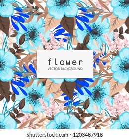 Trendy Seamless Floral Pattern in Vector