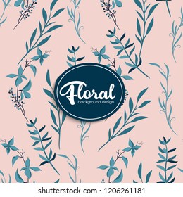 Trendy Seamless Floral Pattern in Vector