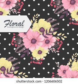 Trendy Seamless Floral Pattern in Vector illustration