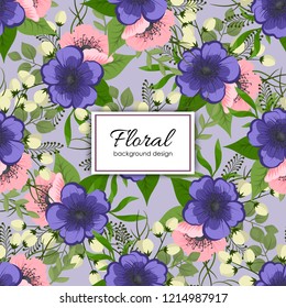 Trendy Seamless Floral Pattern in Vector illustration