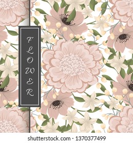 Trendy Seamless Floral Pattern in Vector illustration
