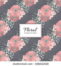 Trendy Seamless Floral Pattern in Vector illustration