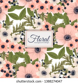 Trendy Seamless Floral Pattern in Vector illustration