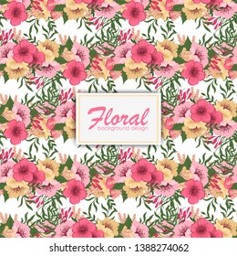 Trendy Seamless Floral Pattern in Vector illustration