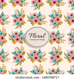 Trendy Seamless Floral Pattern in Vector illustration